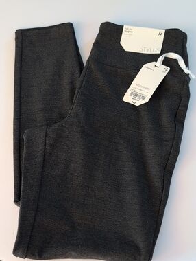 NWT STYLUS Dark Charcoal Heather High-Waist Leggings Size Medium